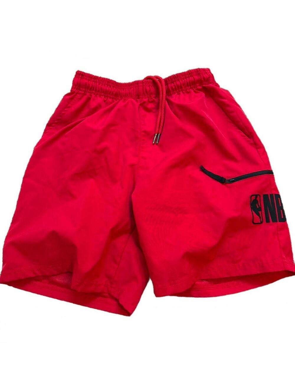 NBA Mens Red Athletic Woven Shorts Small
